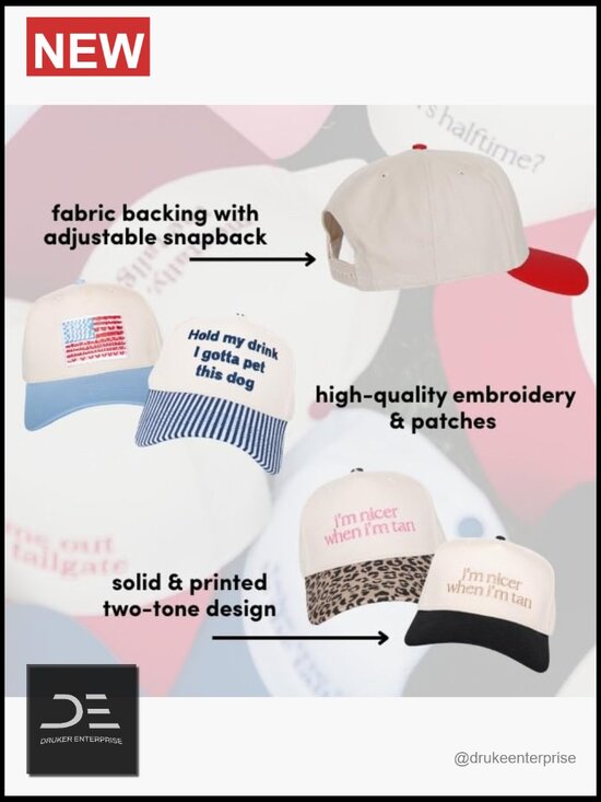 Embroidered Vintage Trucker Hat with Adjustable Snapback - I\'m Nicer When I\'m main image 5